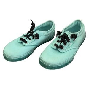 Vans Green Slip On Pull Tie Green Glitter Shoes Size 12